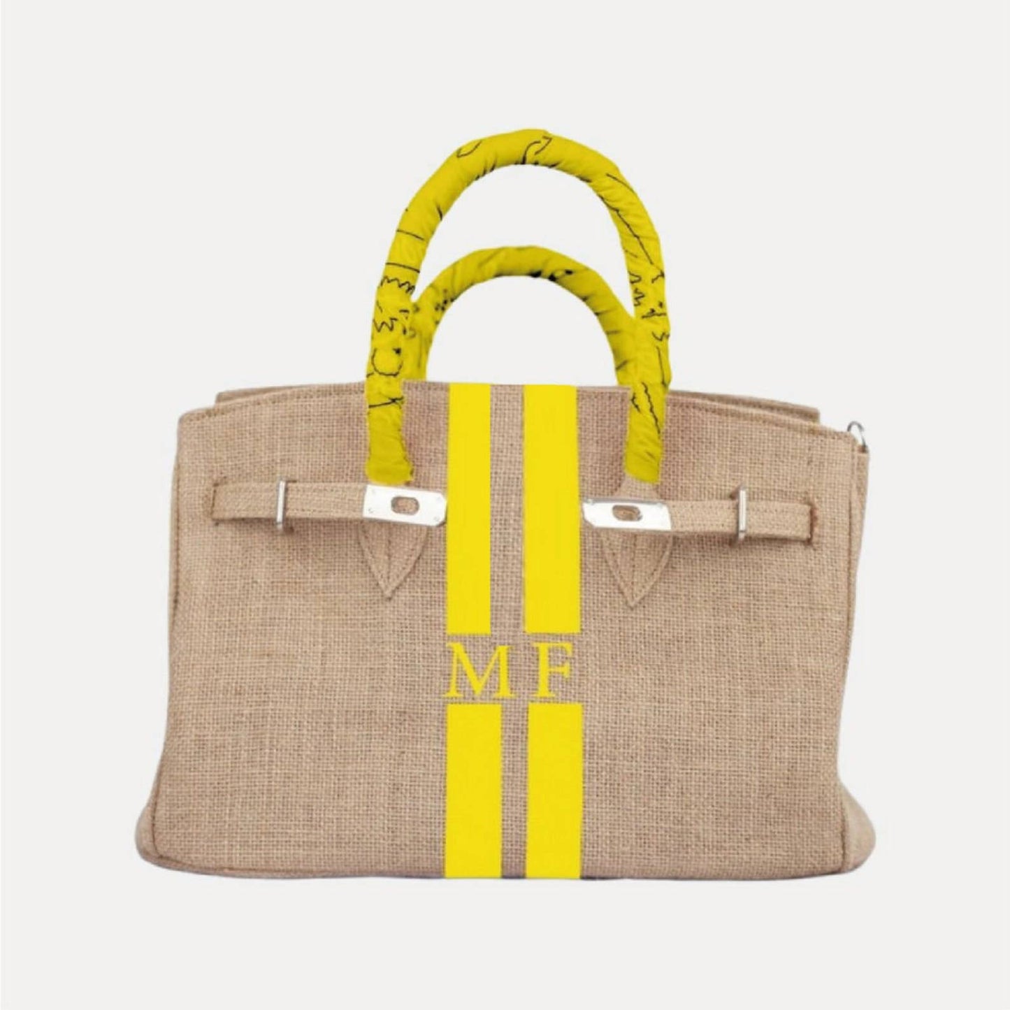 Customized Initials Recycled Jute Summer Bag - berberlifeshop