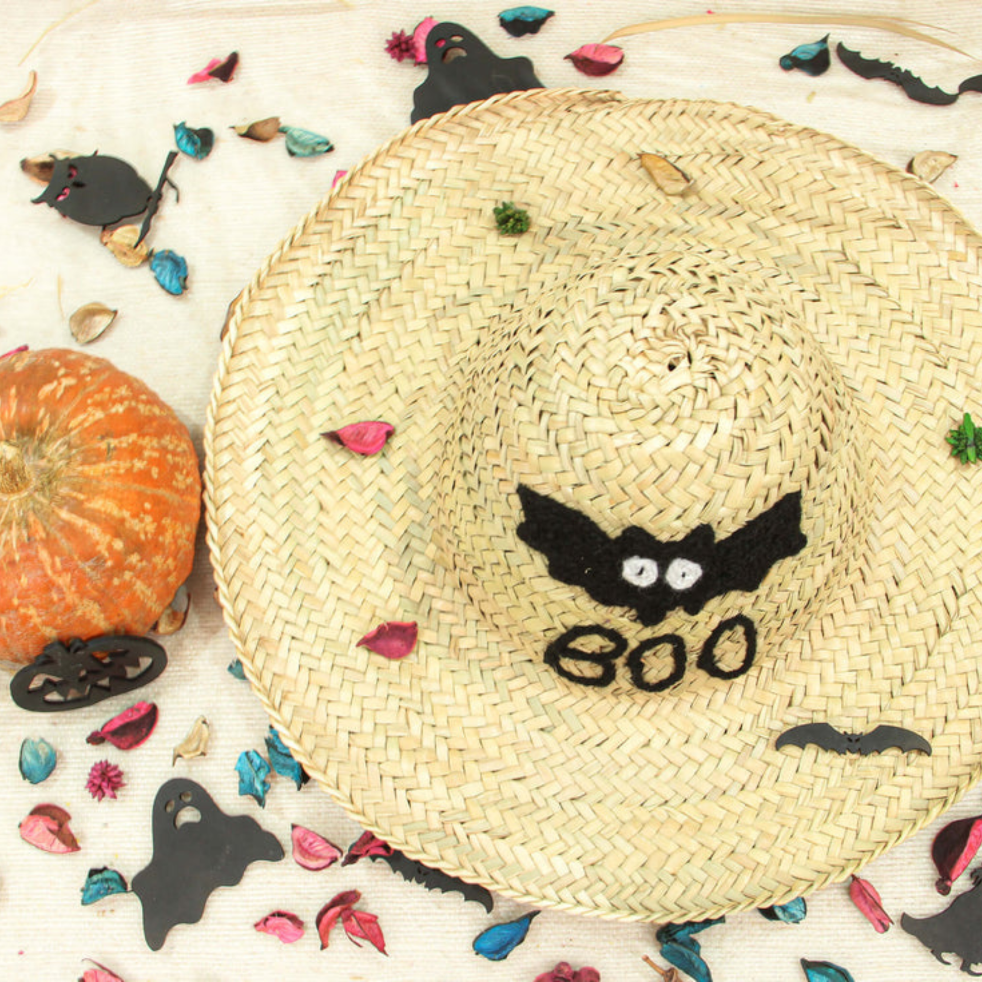 Personalized Handmade Halloween Straw Hat - berberlifeshop