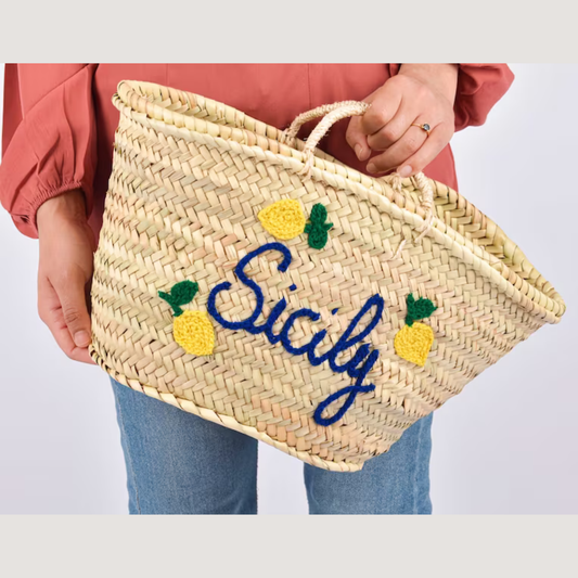 Customized Summer Designs with Wool Threads Straw Bag