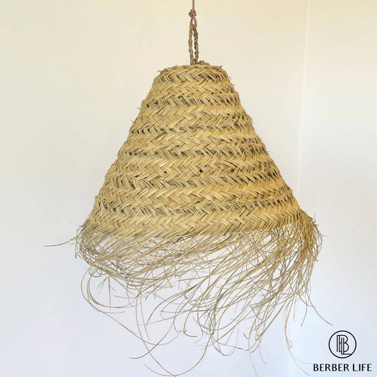 Moroccan handmade Natural Rattan lampshade, Suspension Doum3 - berberlifeshop