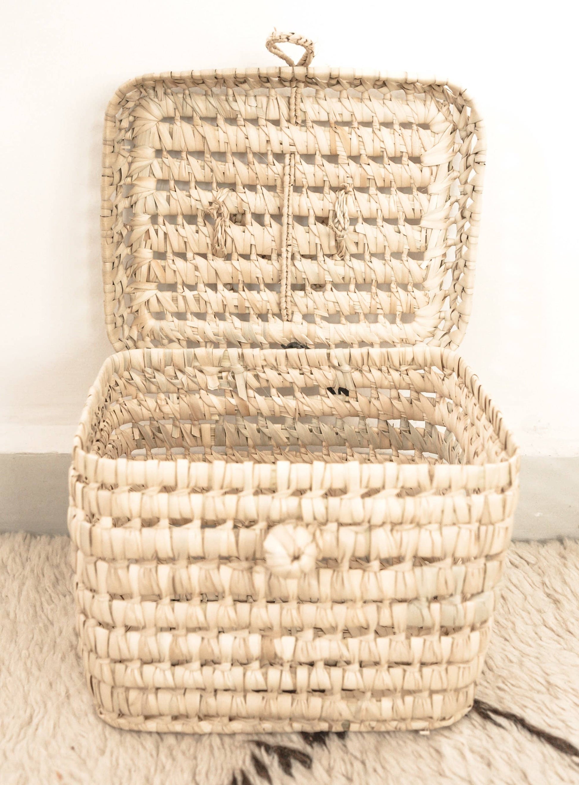 Small wicker basket, vanity, storage boho & Chic - berberlifeshop