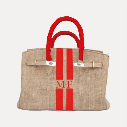 Customized Initials Recycled Jute Summer Bag - berberlifeshop