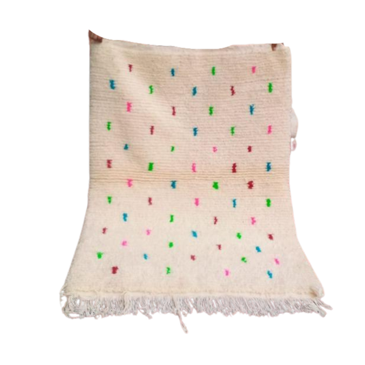 Boho Chic Moroccan Beni Ourain Wool Rug Hand knotted - berberlifeshop