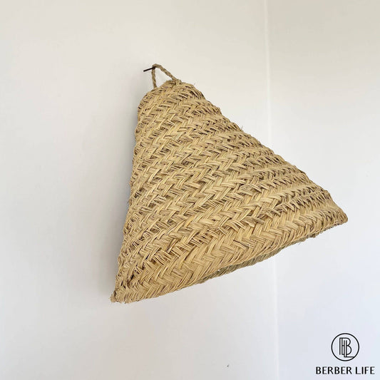 Moroccan handmade Natural Rattan lampshade, Suspension Doum2 - berberlifeshop