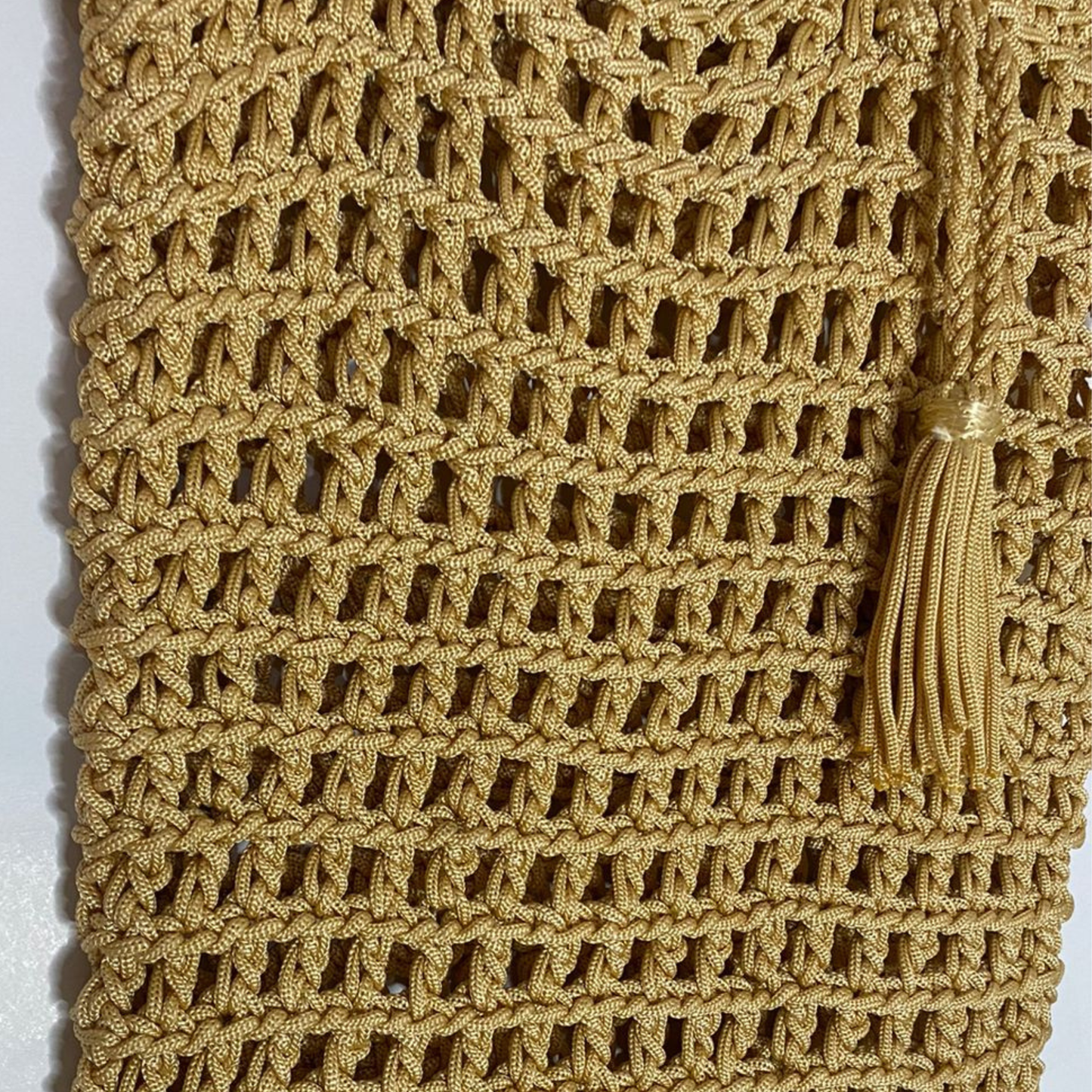 Crochet Rope Net Bag Boho Chic Large Rectangular
