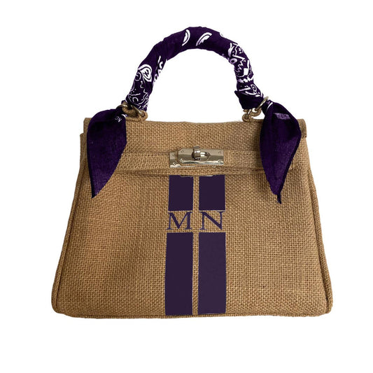 Tie and Dye Jute Kelly Bag with Shoulder Strap - berberlifeshop