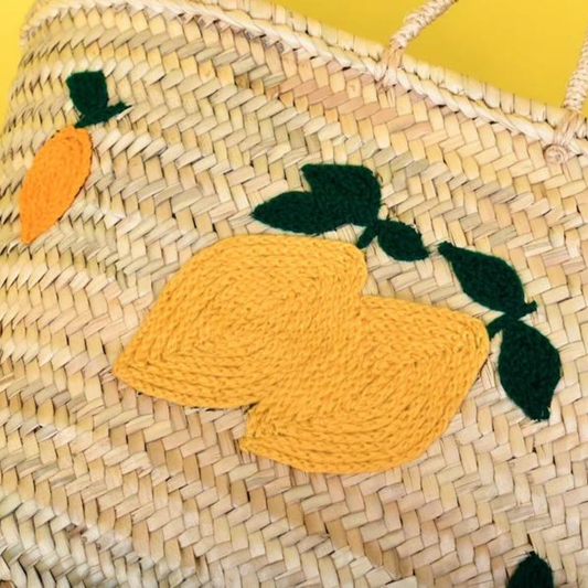 Citrus Bliss Lemon Beach Bag Tote for Sun-Drenched Adventure