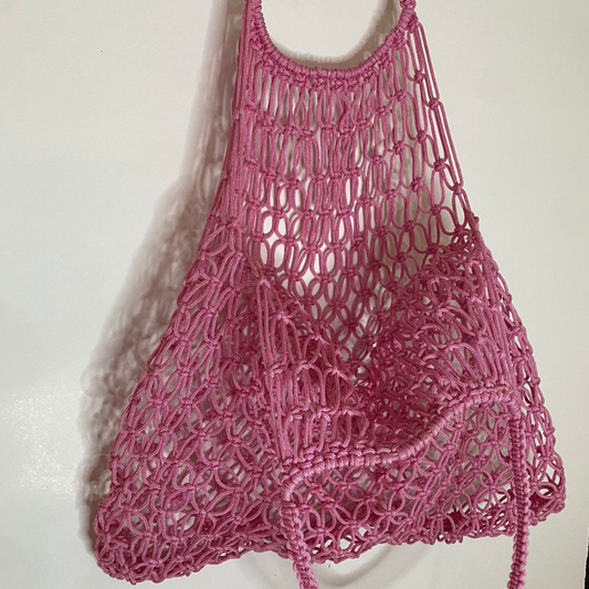 Crochet Rope Net Bag Boho Chic Large