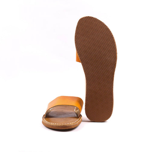 Orange leather Sandal - berberlifeshop