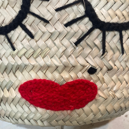 Emoji Embroidered Straw Bag - berberlifeshop