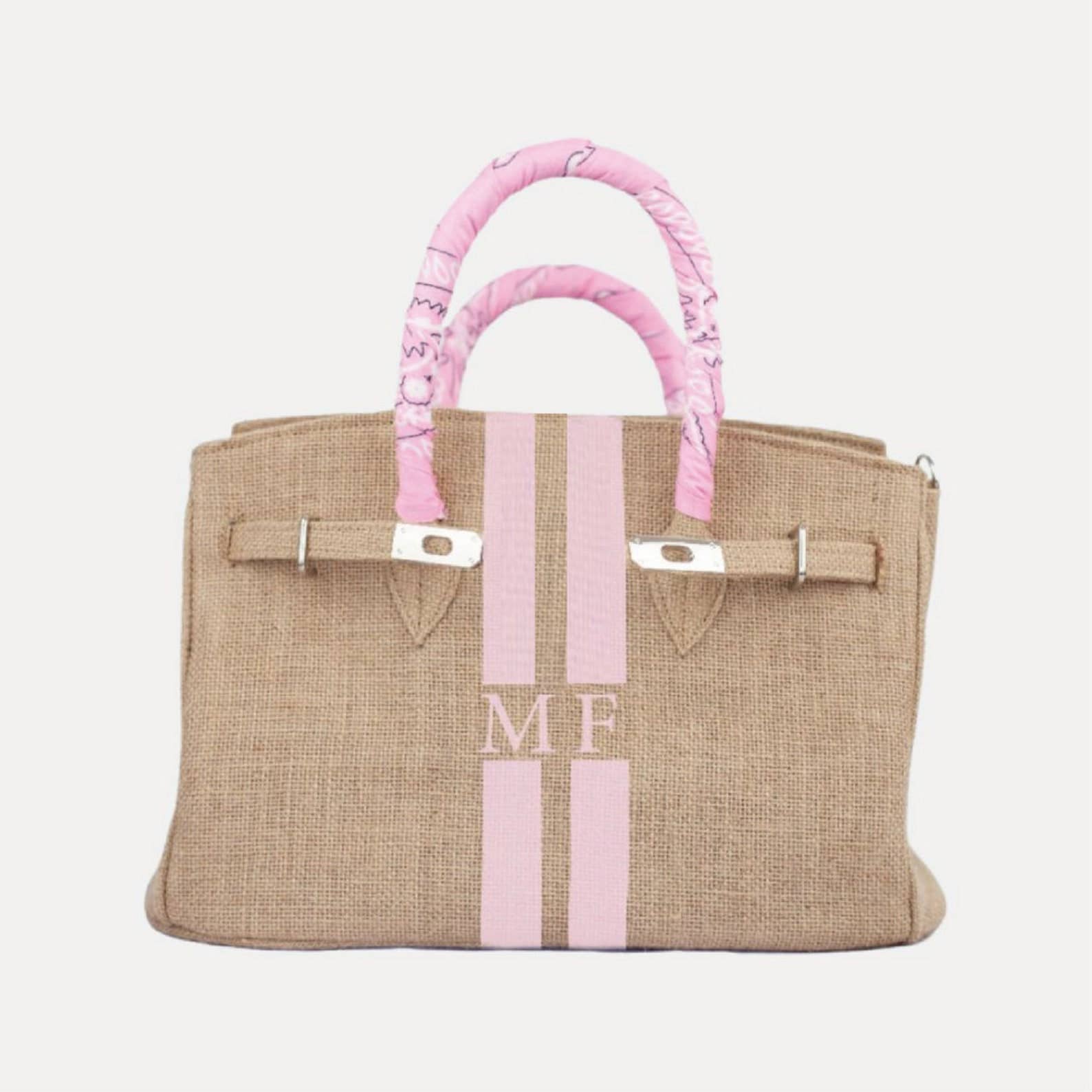 Customized Initials Recycled Jute Summer Bag - berberlifeshop
