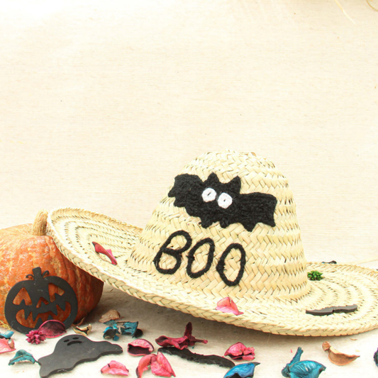 Personalized Handmade Halloween Straw Hat - berberlifeshop