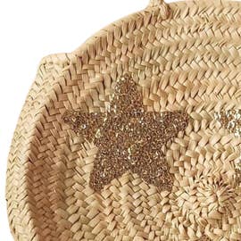 round straw bag with star sequin - berberlifeshop