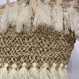 Moroccan Straw Bag With Pom Poms Tassel design - berberlifeshop