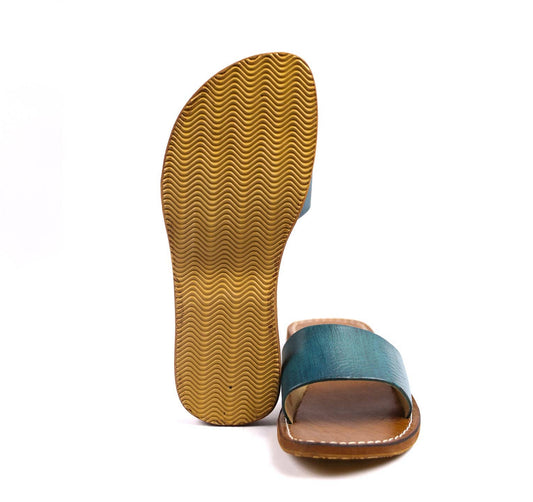 Turquoise leather Sandal - berberlifeshop