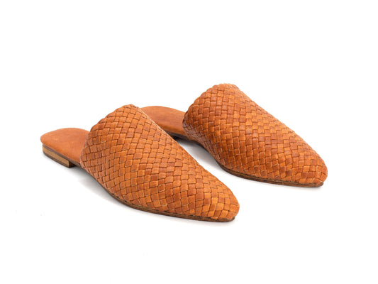 Moroccan Bliss Braided Leather Slippers - berberlifeshop