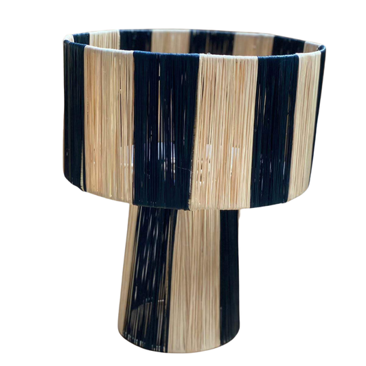 Woven Lamp in Rafia Thread Multicolor - berberlifeshop