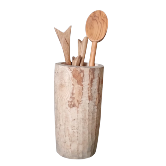 Walnut Hand-Carved Wooden Vase - berberlifeshop