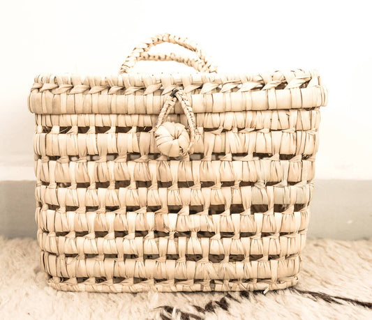 Small wicker basket, vanity, storage boho & Chic - berberlifeshop