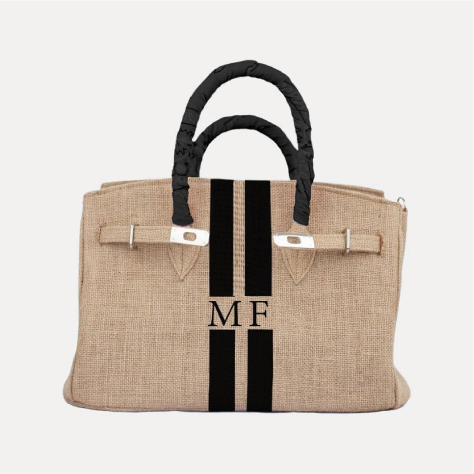 Customized Initials Recycled Jute Summer Bag - berberlifeshop