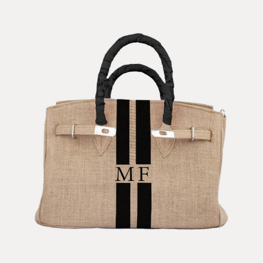 Customized Initials Recycled Jute Summer Bag - berberlifeshop