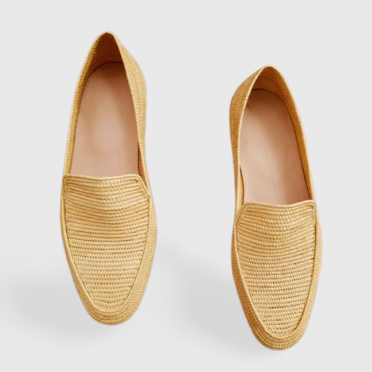 Summer Raffia moccasin loafers for men, raffia shoes - berberlifeshop