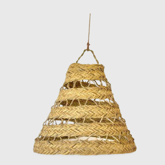 Moroccan handmade Natural Rattan lampshade, Suspension Doum1 - berberlifeshop