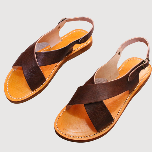 Moroccan leather greek boho chic sandals XY - berberlifeshop