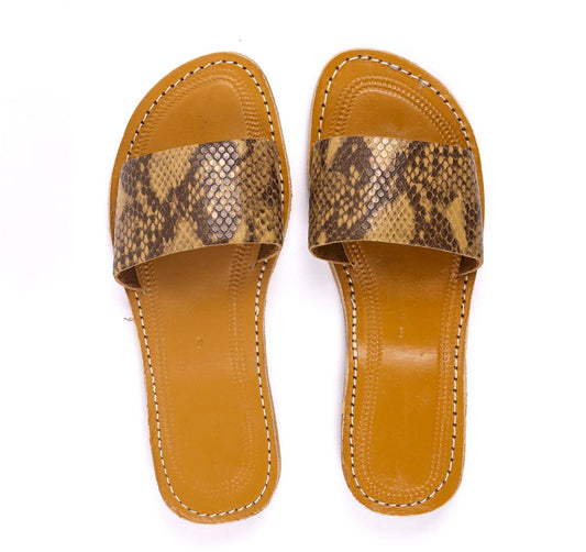 Snake shape leather Sandal - berberlifeshop
