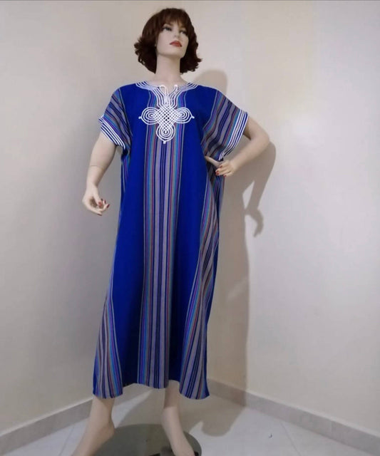 Stripe fresh summer Moroccan tradi dress caftan gandoura - berberlifeshop