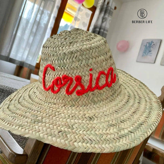 Moroccan Handmade straw bucket hat , custom straw hat - berberlifeshop
