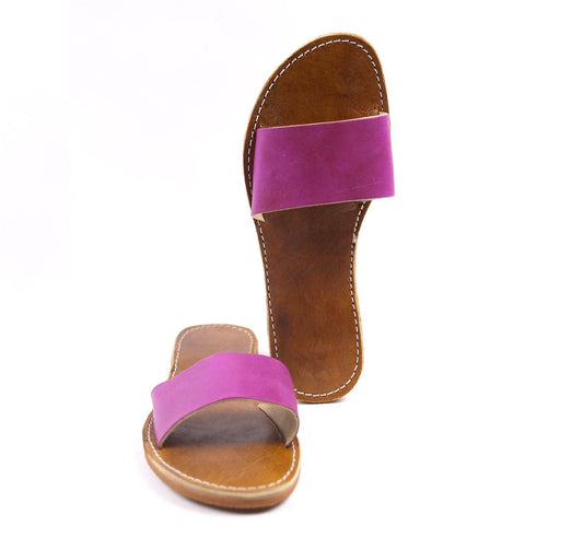 Hot Pink leather Sandal - berberlifeshop