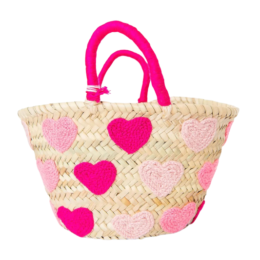 Valentine's Day Multiple Hearts Straw Bag - berberlifeshop